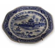Assiette octogonale en porcelaine chinoise