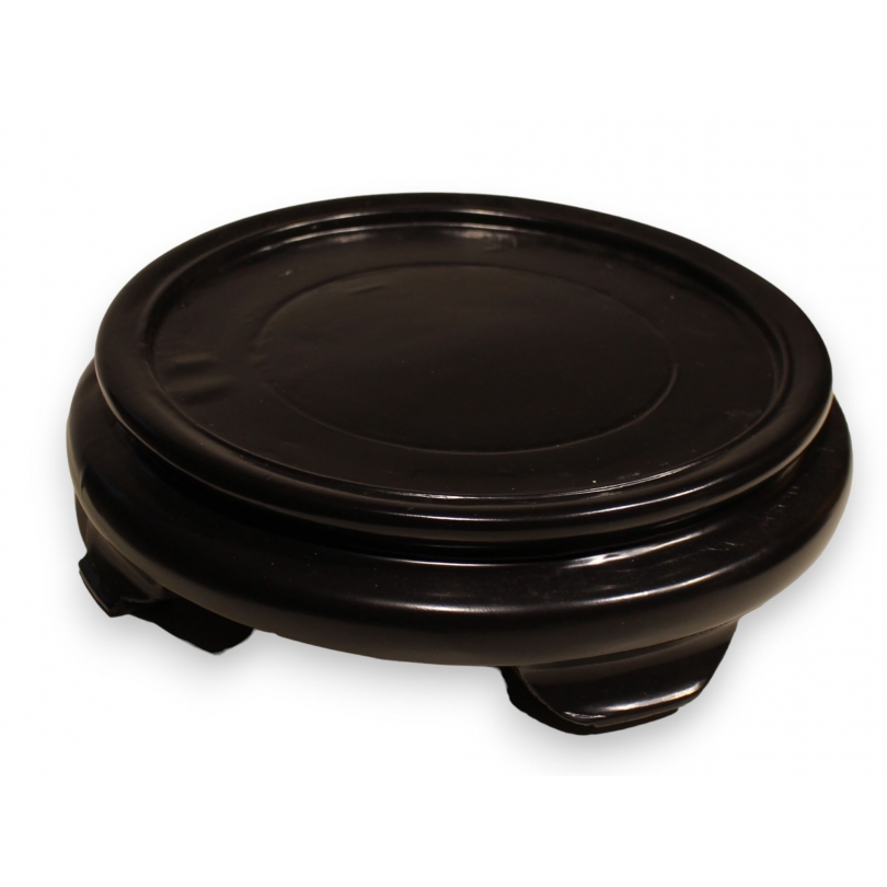 Socle chinois en bois tourné noir