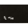 Tableau téchnique mixte monogrammé EL 06/08
