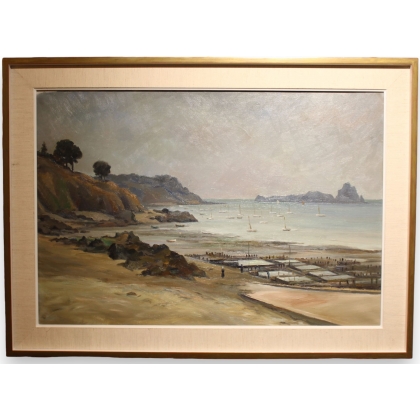 Tableau \"Parc aux huitres Cancale\" par KUNKLER