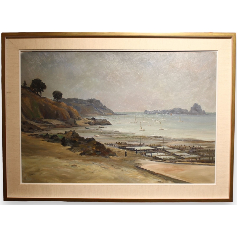 Tableau "Parc aux huitres Cancale" par KUNKLER