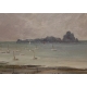 Tableau "Parc aux huitres Cancale" par KUNKLER