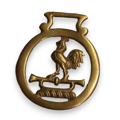 Ornement de selle en laiton \"Coq\"