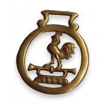 Ornement de selle en laiton "Coq"
