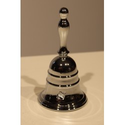 Cloche avec logo en laiton chromé