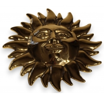 Décoration murale "Soleil" en laiton poli