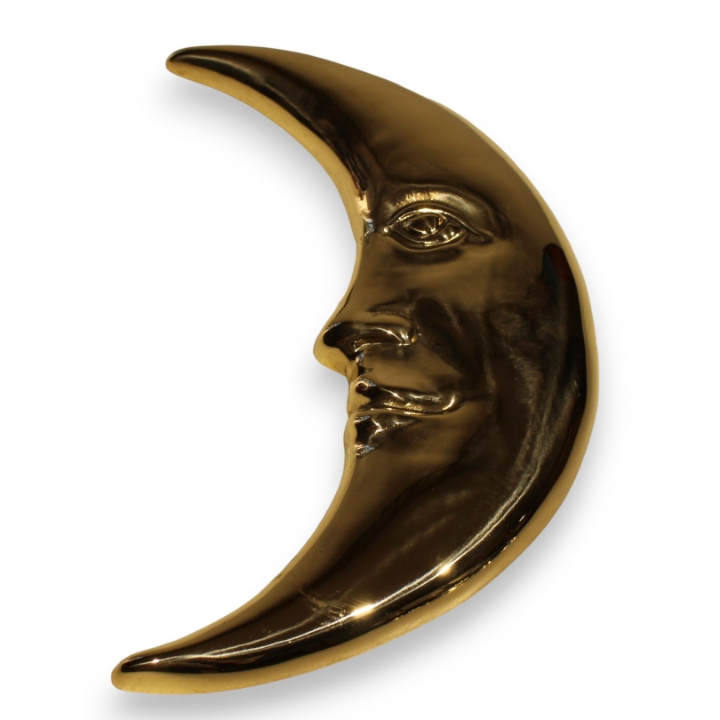 "Moon" wall decoration in polished brass