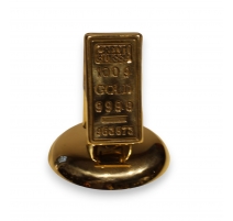 Porte-cartes "Lingot d'or" avec support de table