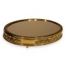 Oval mirror tray in polished brass
