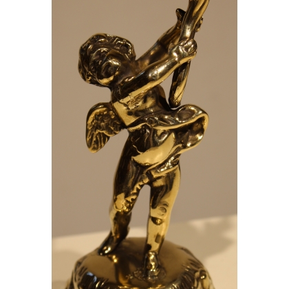 "Angel" candle holder in polished brass