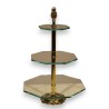 3-tier glass and brass display stand – Pineapple