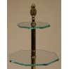 3-tier glass and brass display stand – Pineapple