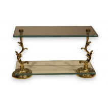 Etagère en verre et laiton Baroque