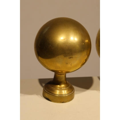 Pair of brass stair knobs