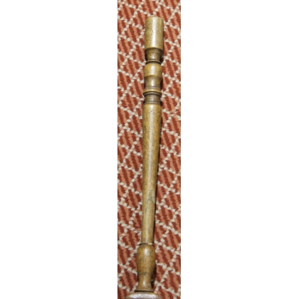 Balayette de cheminée en bois décor fleur
