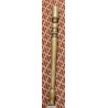 Balayette de cheminée en bois décor fleur