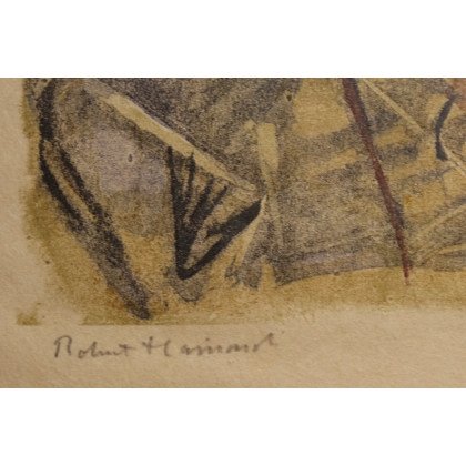 Gravure "Fauvette grisette" signée HAINARD