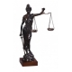 Grande Justice en bronze socle en bois