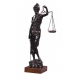 Grande Justice en bronze socle en bois