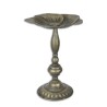 Brown and Gold Floral Bird Bath
