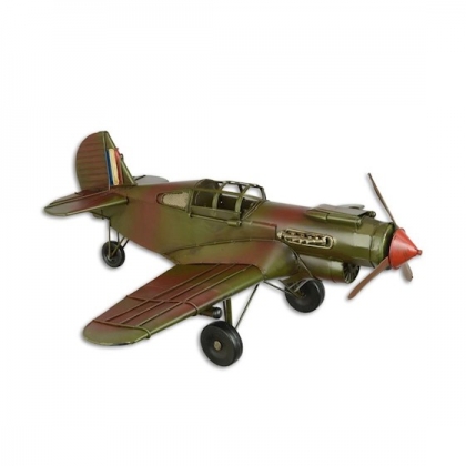 Modèle d\'avion en tôle polychrome
