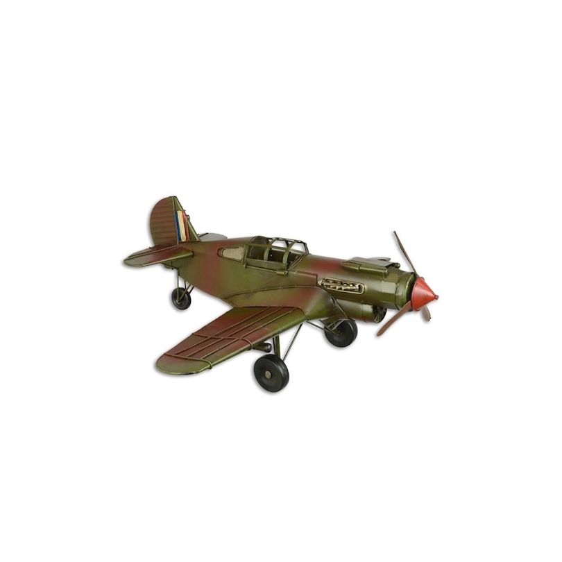 Multicoloured sheet metal model aeroplane