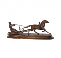 Bronze Traineau et cheval