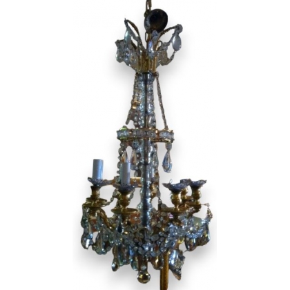 Lustre Louis XVI à 8 lumières.