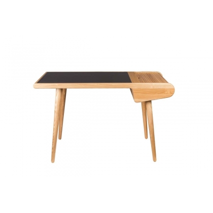 Small, flat Barbier desk in ash