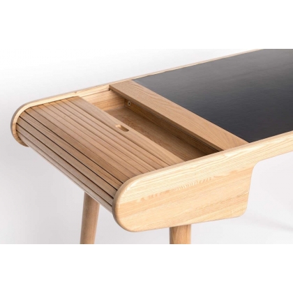 Petit bureau plat Barbier en frêne