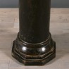 Grande colonne en bois tourné et patinée noire