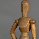 Modèle d'artistes en bois
