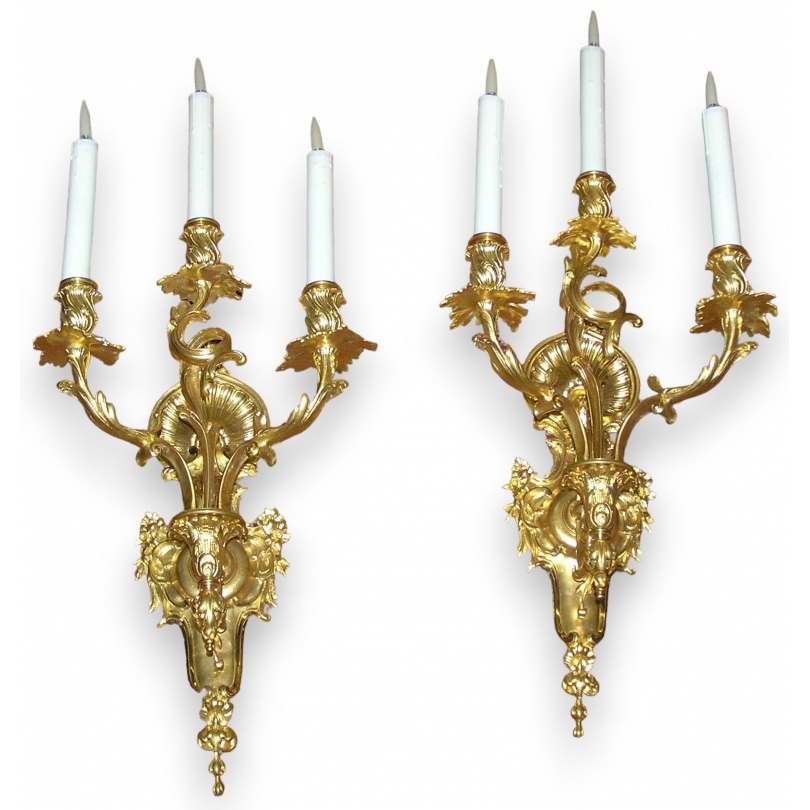 Pair of Regency wall lights by Moinat SA – Antiques and home décor