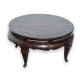 Table basse ronde chinoise en laque noire