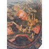 Table basse ronde chinoise en laque noire
