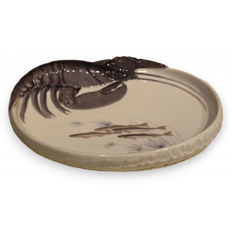 Coupe \"Au homard\" en porcelaine de Copenhague