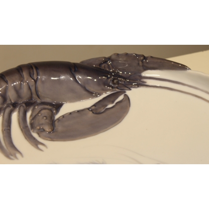 Coupe \"Au homard\" en porcelaine de Copenhague