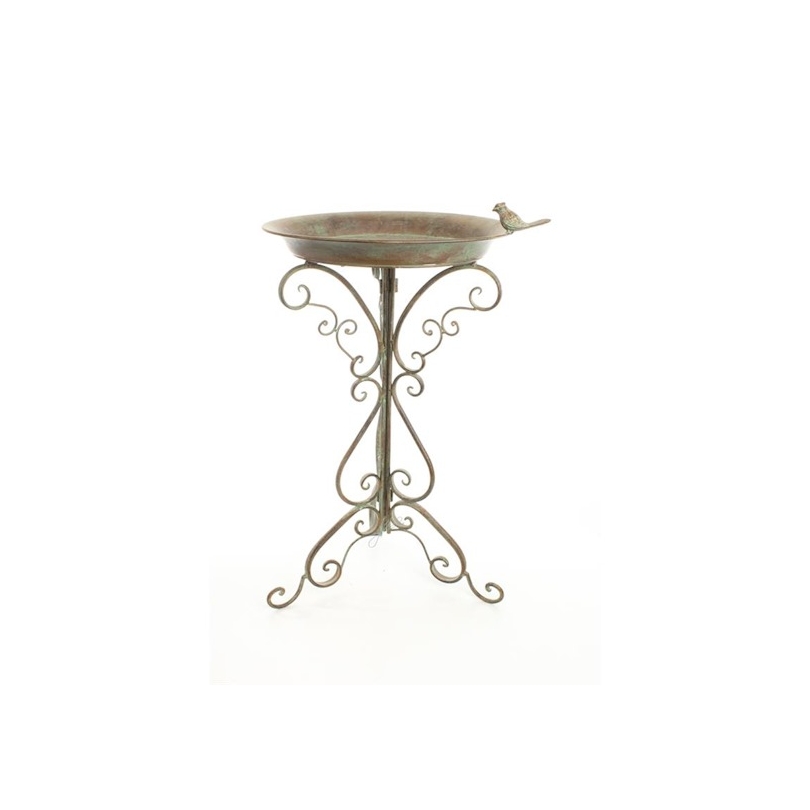 Sheet metal bird bath