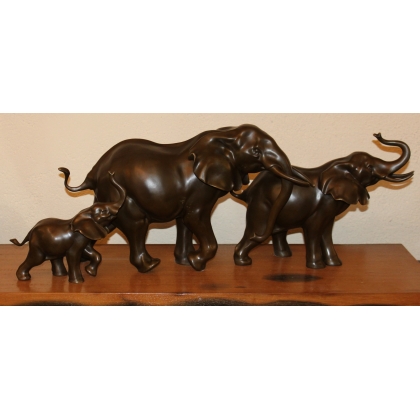 Bronze "Troupeau d'éléphants"