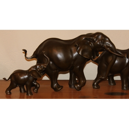 Bronze "Troupeau d'éléphants"