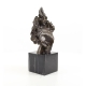 Bronze Tête de cheval, socle en marbre noir