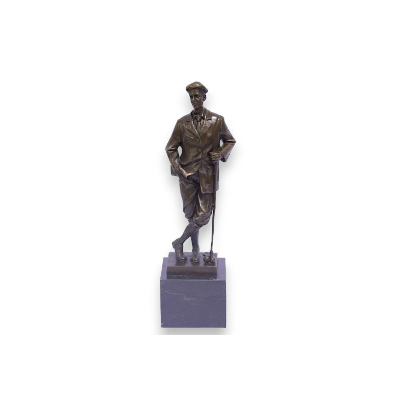 Bronze Golfeur socle en marbre
