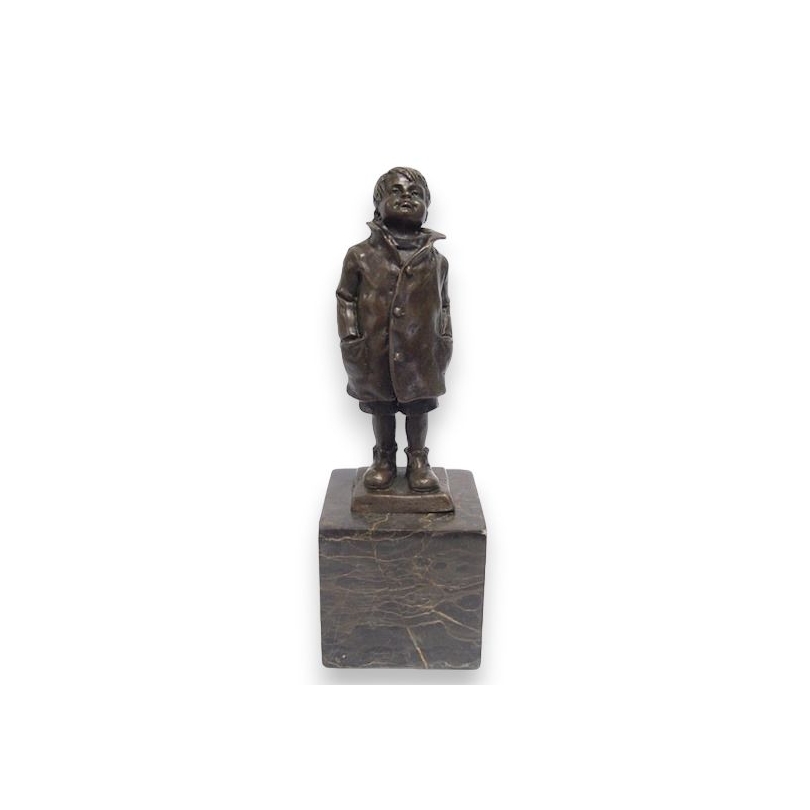 Bronze Garçon socle en marbre