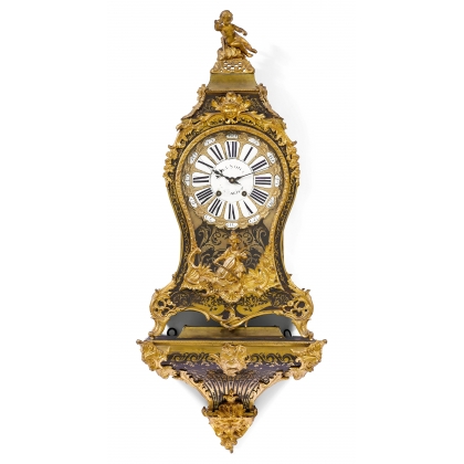 Louis XV Boulle clock, signed ‘BUNON’ in Paris