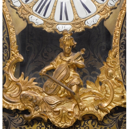 Louis XV Boulle clock, signed ‘BUNON’ in Paris