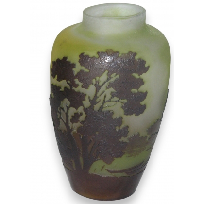 Oval Vase "Landscape", GALLE