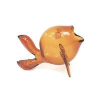 Poisson en verre teinté orange