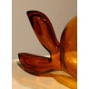 Poisson en verre teinté orange