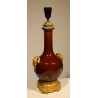 Lampe néoclassique en porcelaine sang de boeuf