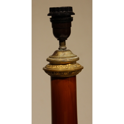 Lampe néoclassique en porcelaine sang de boeuf